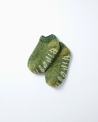 Pile Sock Slipper D. Green / L. Green