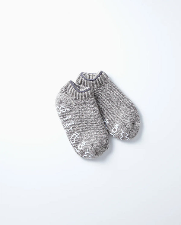 Pile Sock Slipper Gray / Ivory