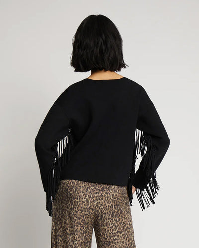 Tagillu Fringed Knit BLACK