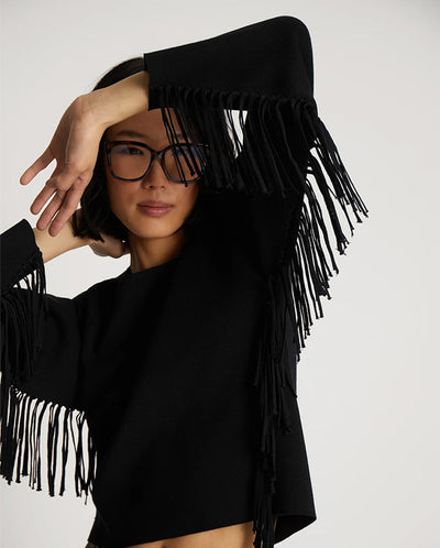 Tagillu Fringed Knit BLACK