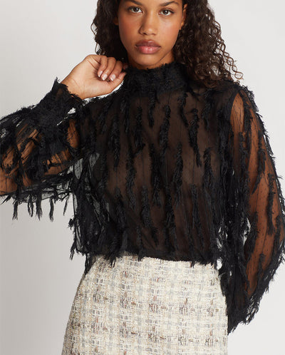 Skallo Fringed top BLACK