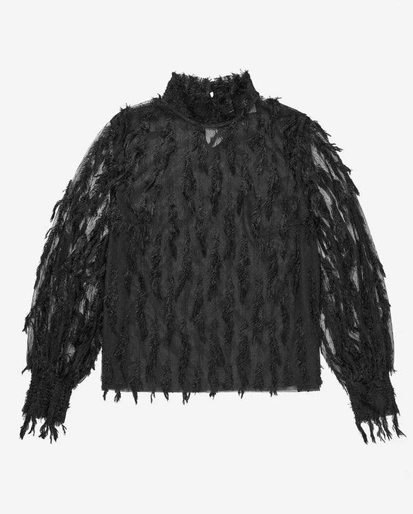 Skallo Fringed top BLACK