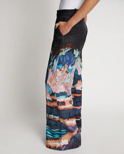 Eileen Graphic Print Trouser Black Multi