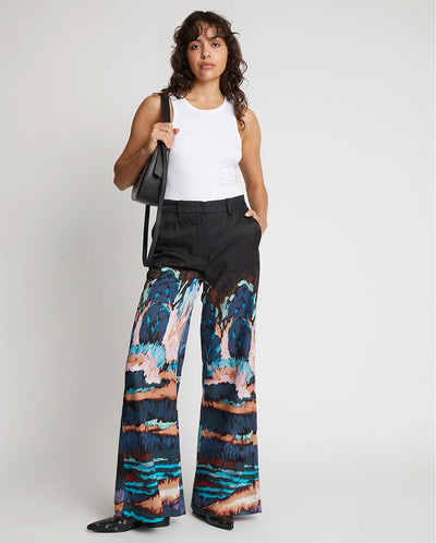 Eileen Graphic Print Trouser Black Multi