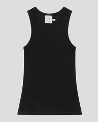 Peach Rib Tank Top BLACK