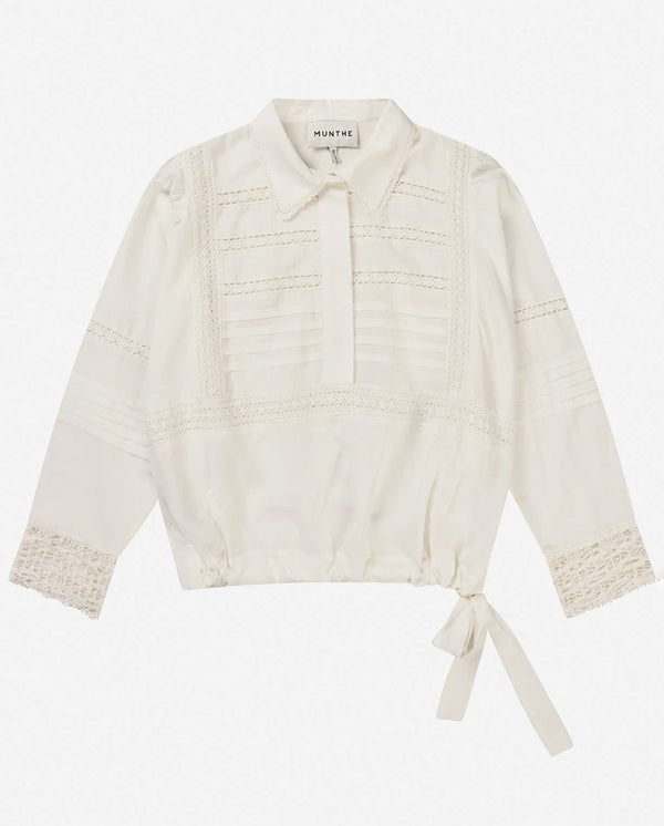 Ferdie Lace Shirt WHITE