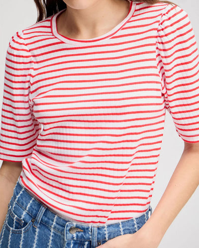 Jikolaz Stripe Tee Red Stripe