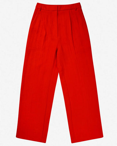 Kosmila Pleat Front trouser RED