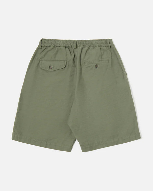 Pleated Track Shorts OLIVE