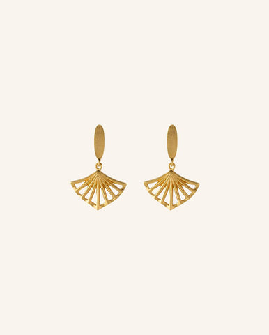 Bo Stone drop Rubis hoops GOLD