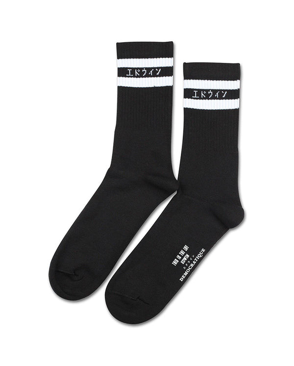 Edwin X Democratique Sock BLACK