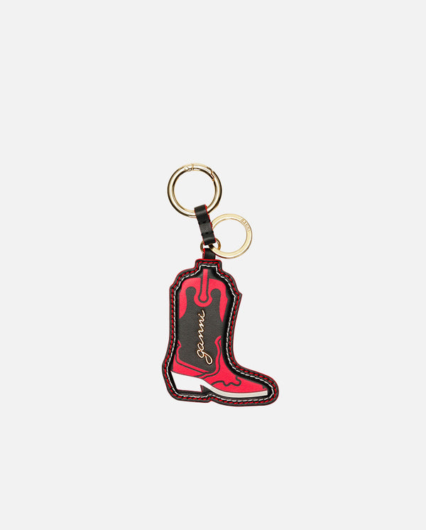 Western Boot Keyring RED