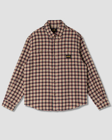 Zip Shirt Brown/Blue Plaid