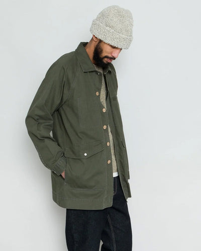 Car Coat Dark Sage Twill