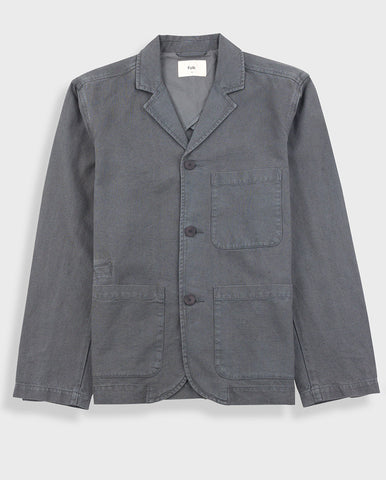 Cotton Linen Blazer Dark Sage