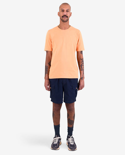 Contrast Sleeve Tee Faded Orange