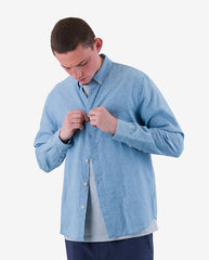 Relaxed Fit Shirt Indigo Micro Check