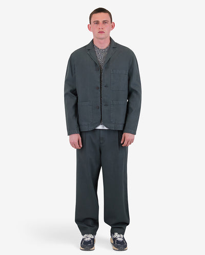 Wide fit Trouser Charcoal Hemp Canvas