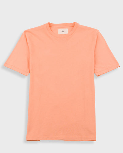 Contrast Sleeve Tee Faded Orange