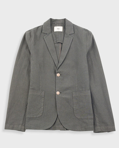 Edison Swollen Seersucker Blazer DARK GREY