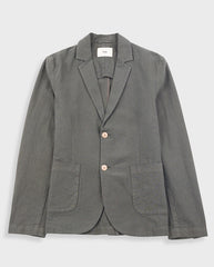 Cotton Linen Blazer Dark Sage