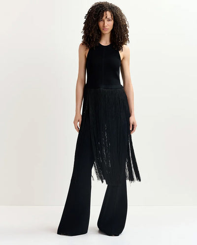 Gabbers Long Fringe top BLACK