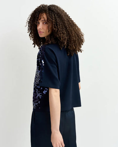 Glitz Embroidered Polo Evening Blue