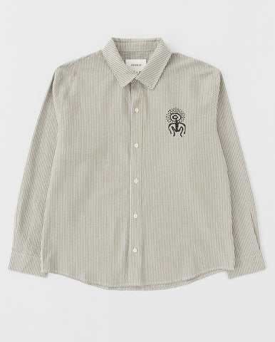 Raglan Shirt White Dropstitch Waffle