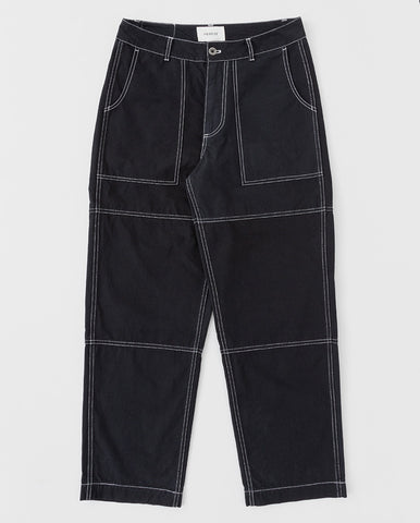 Pleated Track Pants Navy Check