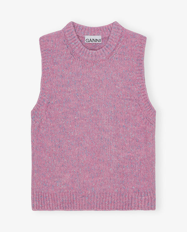 Alpaca Mix Vest Rose Violet