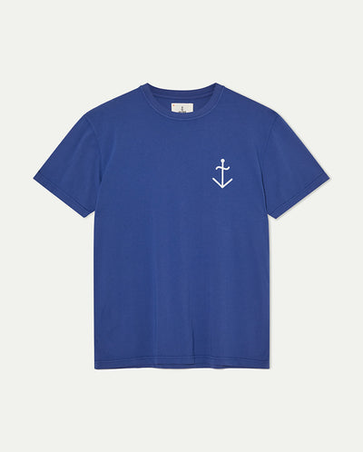 Dantas Logo Tee Blue Ecru Logo