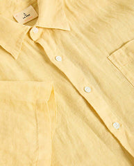 Roque Grandpa Baggy Shirt Pale Yellow Linen