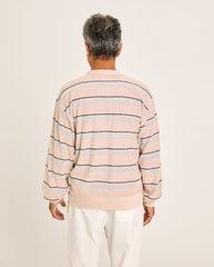 Xavier Classic Sweatshirt Clay Stripe Terry