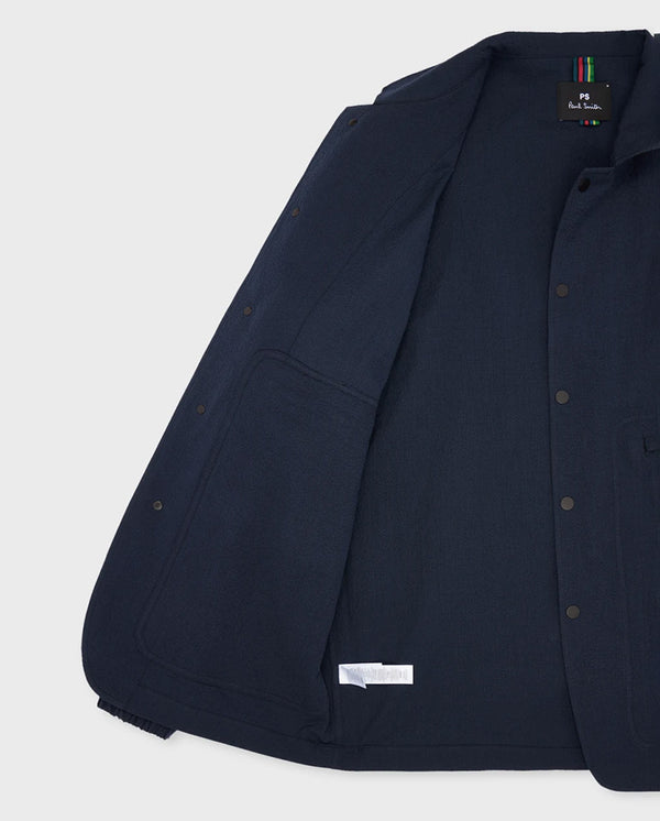 Seersucker Blazer Very Dark Navy