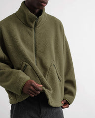 Aaron Zip Fleece OLIVE