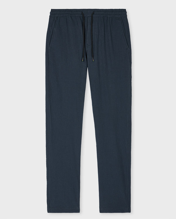 Drawcord Seesucker Trouser Very Dark Navy