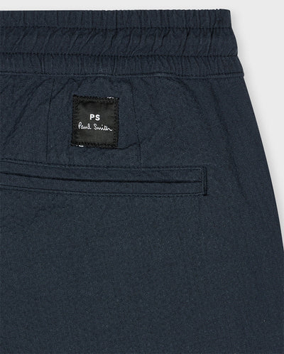 Drawcord Seesucker Trouser Very Dark Navy