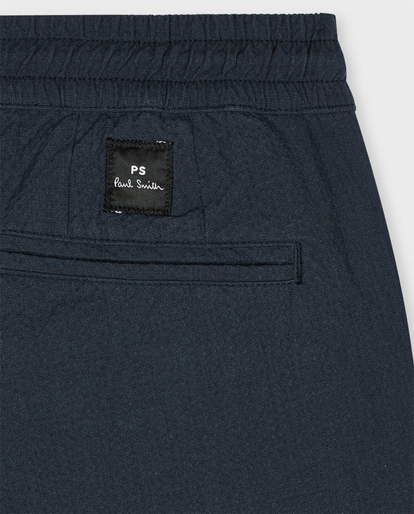 Drawcord Seesucker Trouser Very Dark Navy