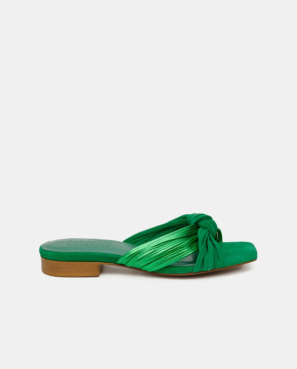 Momo Knot sandal Green Metallic
