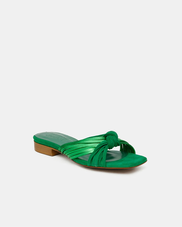 Momo Knot sandal Green Metallic
