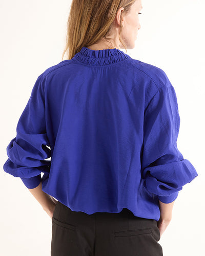 Soline Solid Blouse BLUE