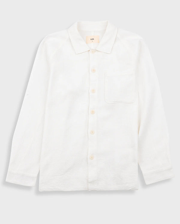 Raglan Shirt White Dropstitch Waffle