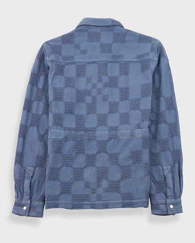 Waffle Assembly Jacket Soft Blue Waffle Check