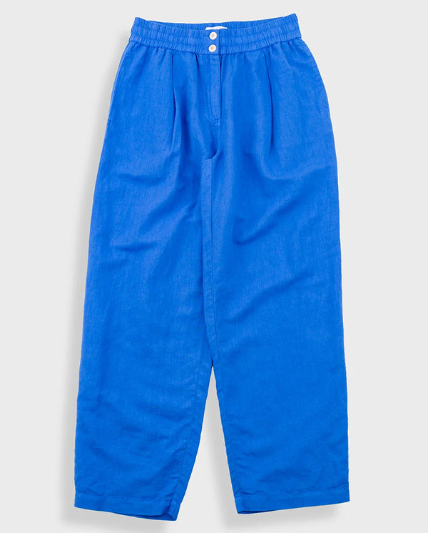 Drawcord Baggy Pants Washed Cobalt