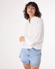 Laelia Kimono Sleeve Shirt WHITE