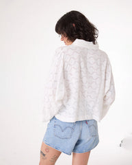 Laelia Kimono Sleeve Shirt WHITE