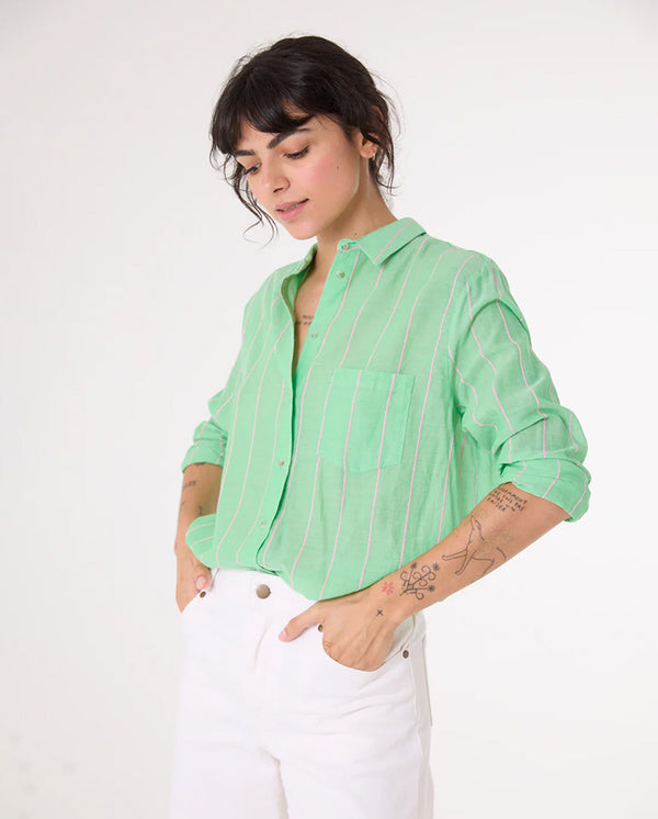 Manon Stripe Shirt GREEN