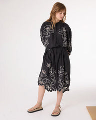 Monica Oversize Shirt Dress Black/White