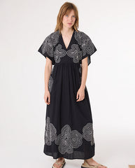 Alba Embroidered Dress BLACK