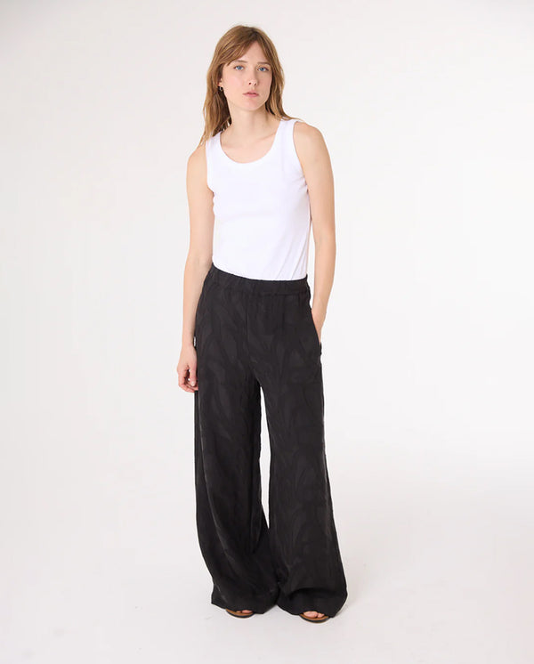 Lola Flocked trouser BLACK